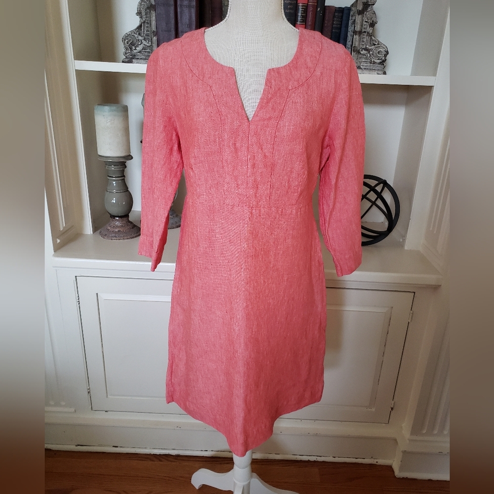 NWOT Women's Boden Linen Tunic Dress 100% Linen